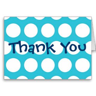 Blue Polka Dot Thank You Cards