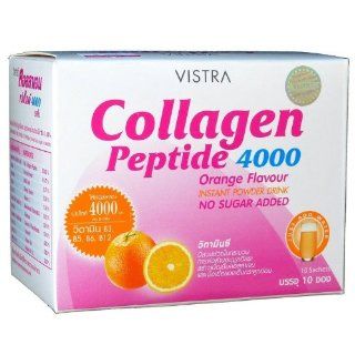 Vistra Collagen Peptide 4000 Instant Powder Drink with Vitamins (Orange)  1 Piece Health & Personal Care