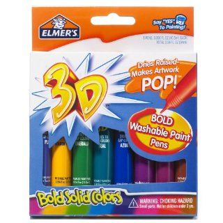 Elmer's 3D Paint Pens, 8 Bold Solid Colors (E668)  Art Paints 
