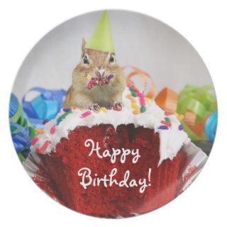 Happy Birthday Chipmunk Plate