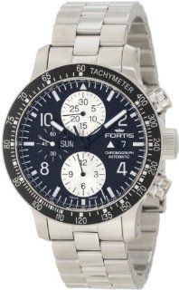 Fortis Men's 665.10.11M B 42 Stratoliner Automatic Chronograph Black Dial Watch Watches