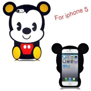 Disney 3D Cute Cartoon Mickey Mouse Soft Silicone Skin Case Cover For iphone 5 5G Xmas Gift Cell Phones & Accessories