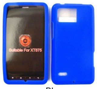 Motorola Bionic XT875 Deluxe Silicone Skin, Blue Jelly Silicon Case, Cover ,Faceplate, SnapOn, Protector Cell Phones & Accessories