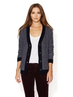 Wool Cashmere Textured Stitch Cardigan by Firth