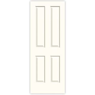 ReliaBilt 30 Inches X 80 Inches 4 Panel Square Hollow Core Smooth Non Bored Interior Slab Door