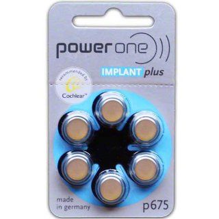 10 Packs (60 Batteries) Power One Cochlear Implant Batteries 60 Batteries Health & Personal Care