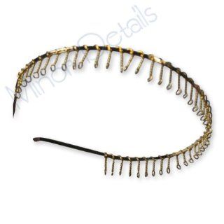 Metal Headbands with Teeth Gold 20mm 3/4 Inch (12) 24025   Sports Headbands
