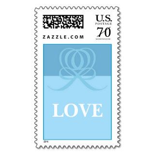 Love Style Higher Rate Bridal  Sky Blue Postage Stamps