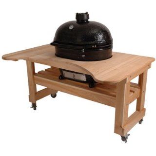 Primo 600 Cypress Wood Table for Primo Oval XL Grill, 4 Wheels  Outdoor Grill Carts  Patio, Lawn & Garden
