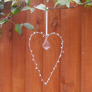 hanging wire heart by pippins gift company
