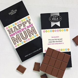 happy mother's day chocolate card by quirky gift library
