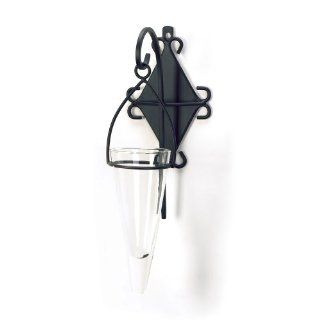 Gifts & Decor Metal Hanging Pendant Floral Flower Vase, Wrought Iron   On The Wall Flower Vase