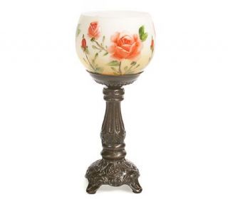 Victorian style Tea Light Candle Lamp w/ Rose Accents —