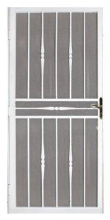 First Alert 682FA36X80W Tuscan 36 Inch by 80 Inch Security Screen Door, White   Storm Doors  