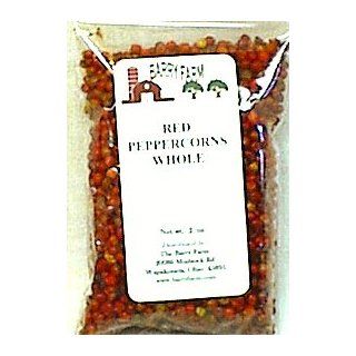 Peppercorns, Red, Whole, 2 oz.  Whole Red Pepper Corns  Grocery & Gourmet Food