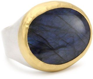 Nava Zahavi Boundless Labradorite, Silver and 24k Gold Ring, Size 7 Jewelry