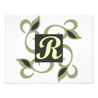 Monogram Initial R Gifts Announcement