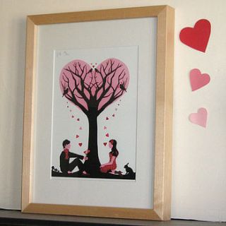 'tree of love' limited edition print by vickysworld