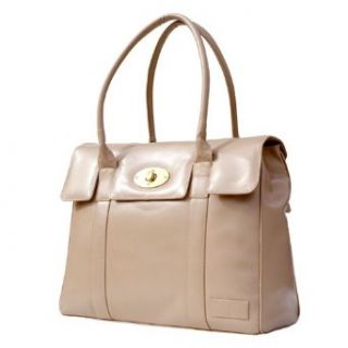 Olive N Figs Capuccino Leather Briefcase/Tote Clothing