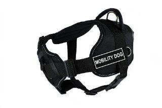 Dean & Tyler Fun Harness with Padded Chest Piece, Mobility Dog, Large, Black with Reflective Trim  Pet Harnesses 