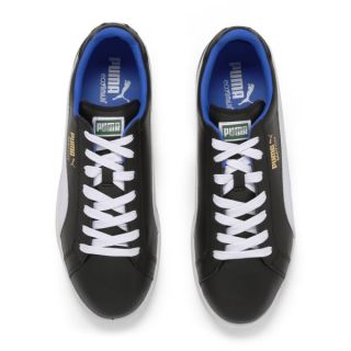 Puma Mens Match Solid Perf Trainers   Black/White/Blue      Clothing