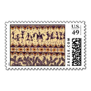 Warli Procession Postage Stamp