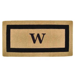 Heavy duty Coir Single Black Picture Frame Monogrammed Doormat