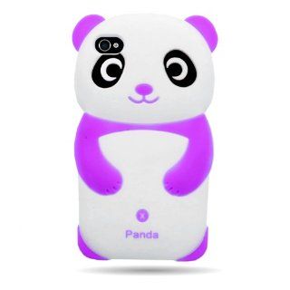 Wireless Central Wcp694 Rubber Soft Purple Panda Silicone Gel Skin Sleeve Case for Apple iphone 4 4s  AT&T / Verizon / Sprint Cell Phones & Accessories
