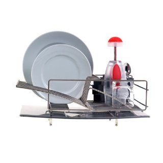 Zojila 'Rohan' Dish Rack Drainer Utensil holder and Drain board, Stainless Steel Self Draining   Dish Rack And Drainboard Set