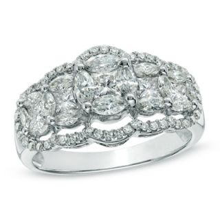 CT. T.W. Diamond Fashion Ring in 14K White Gold   Zales