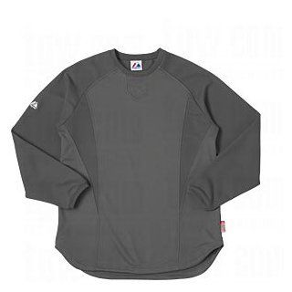 Majestic Men's 687X Long Sleeve Thermal Fleece Pullover (Navy, 3X Large)  Sports Fan Sweatshirts  Clothing