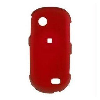 Icella FS SAA697 RRD Rubberized Red Snap on Cover for Samsung Sunburst A697 Cell Phones & Accessories