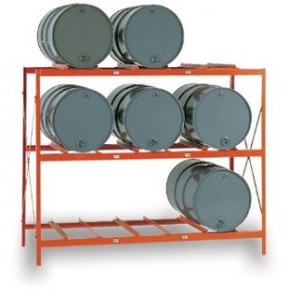 MECO Drum Storage Racks   Orange Drum Handling Equipment