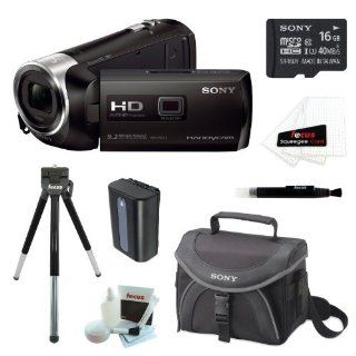 Sony HDR PJ540/B HDRPJ540 PJ540 32GB Full HD 60p Camcorder w/ built in Projector + Sony MicroSD 16GB + Replacement NP FV50 Battery + Sony Case + Accessory Kit  Digital Camera Accessory Kits  Camera & Photo