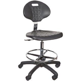 BenchPro LNT UC Deluxe Polyurethane Cleanroom Lab Chair/Workbench Stool with Footring, 300 lbs Capacity, 18.5" Width x 23" 33" Height x 18" Depth