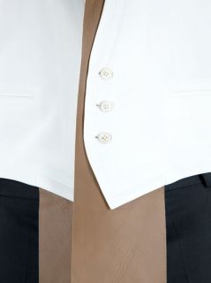 Dior Homme Leather Scarf Detail Waistcoat