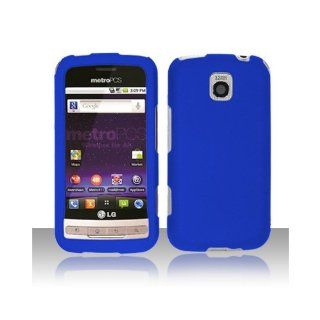 Blue Hard Cover Case for LG Optimus M MS690 C LW690 Cell Phones & Accessories