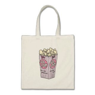 pink popcorn tote bag