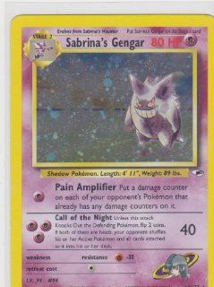 Pokemon Card   Gym Heroes 14/132   SABRINA'S GENGAR (holo foil) Toys & Games
