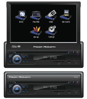 POWER ACOUSTIK PD 702 Single DIN Multimeadia Source with Motorized 7 Inch Flip Out LCD Touch Screen  Vehicle Dvd Players 