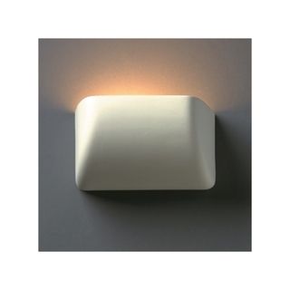 1 light Scooped Ceramic Bisque Wall Sconce Sconces & Vanities