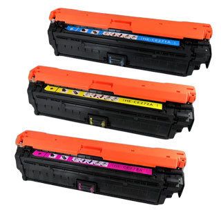 Hp Ce271a (hp 650a) Compatible Cyan Yellow Magenta Toner Cartridge Set (pack Of 3)