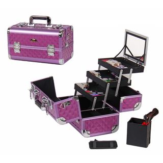 Shany Cosmetics Premium Collection Purple Diamond Makeup Train Case Shany Cosmetics Makeup Cases