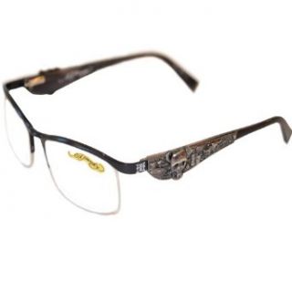 Ed Hardy EHO703 Eyeglasses (MBLK) MATTE BLACK, 53 mm Clothing