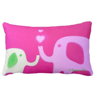elephants and giraffes pillow