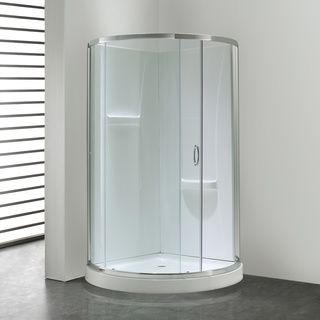 Ove Decors Breeze 36 inch Rounded Glass/ Acrylic Shower Enclosure