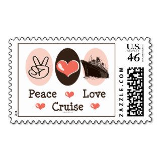 Peace Love Cruise Postage Stamps