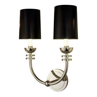 20th Century 2 light Polished Nickel Sconce