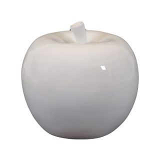Small White Ceramic Apple