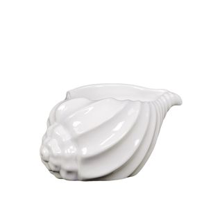 Urban Trends White Ceramic Decorative Shell